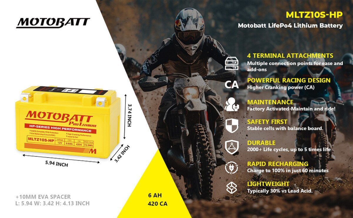 MLTZ10S-HP Motobatt LifePo4 Lithium Battery - الصورة 6