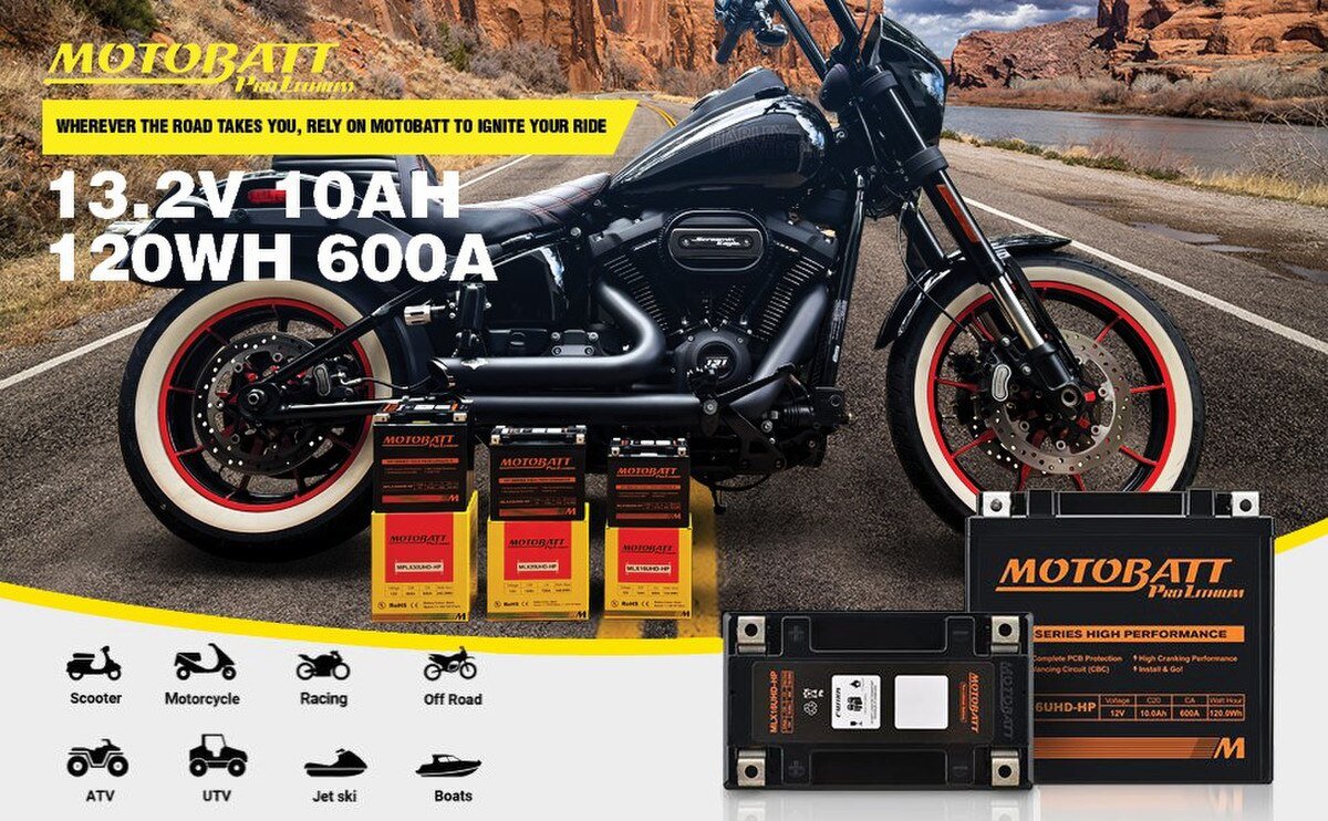 MLX16UHD-HP Motobatt LifePo4 Lithium Battery Replaces MBYZ16HD, MBTX16U - الصورة 10